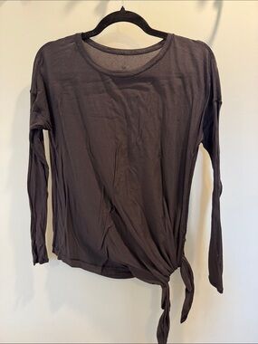 Lululemon Women's Long Sleeve Tie-Side Top - Black